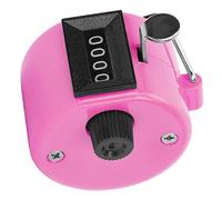Berm Compteur Manuel à 4 Chiffres avec Bouton en Plastique Portable, Outil de Comptage pour Les événements Sportifs et la Gestion des Stocks, ABS Rouge 4,6 X 3,3 Cm (Pink)