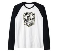 Berm Line Ready BMX dans Un Virage relevé Manche Raglan