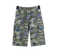 Bermuda Camouflage En Lin Avec Poches Cargo Arcachon Kaki Bleu Ciel 5/6A
