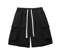 Bermuda Cargo Homme Coton - Short de Travail Ample à séchage Rapide pour Hommes, Short de Cinq en Nylon avec Poches d'extérieur, modèles à Quatre Poches, Pantalon de Travail Polyvalent décontracté
