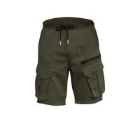 Bermuda Cargo Homme Grande Taille Casual Sport Shorts avec Multi-Poche Taille Élastique Outdoor Running Pantacourt Légère Vintage Grande Taille Bermudas Running Jogging Shorts avec Cordon