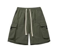 Bermuda Cargo Homme Léger - Short de Travail Ample à séchage Rapide pour Hommes, Short de Cinq en Nylon avec Poches d'extérieur, modèles à Quatre Poches, Pantalon de Travail, Pantalon de Plage