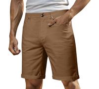 Bermuda Cargo Homme Short De Running Décontracté Coupe Ample Uni Poches Latérales Fonctionnelles Fermeture Shorts Et Bermudas Pantalon Japonais Molleton avec Multi-Poche Sport Kaki-1 Size 38