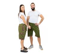 Bermuda cargo mixte coton kaki Andeska Taille unique