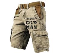 Bermuda Cargo Short Homme Coton Short Pantalon Court Bermuda Cargo Homme Vêtements De Randonnée Short VTT Homme Rembourré Gel Short Travail Homme Shorts Hommes Cargo Short Cargo pour Hommes