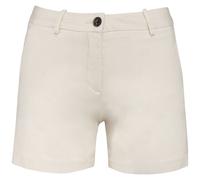 Bermuda Chino Écoresponsable - Femme - Pat739 - Beige Ivoire