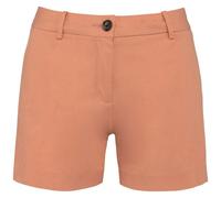 Bermuda Chino Écoresponsable - Femme - Pat739 - Orange Pêche
