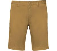 Bermuda Chino Kariban - Homme - Camel - 98% coton sergé - Coupe moderne 40