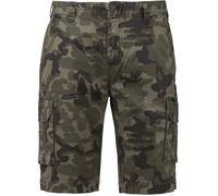 Bermuda coton Kariban Multipoches - Homme - Vert camouflage - Aspect vieilli 40