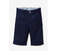 Bermuda De Cérémonie Lin/coton Garçon Marine 4A