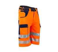 LMA Workwear Bermuda Bicolores 6101 Chandelle - Taille 56 - Orange Fluo/Bleu foncé