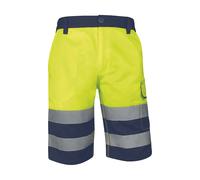 Bermuda de travail Delta Plus haute visibilité jaune taille 38/40