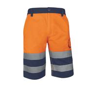 Bermuda de travail haute visibilité Delta Plus orange taille 46/48