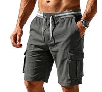 Bermuda De Travail Homme Décontracté Cargo Short Homme Été Utilitaire Poches Bermuda Stretch Léger Short Lâche Randonnée Boardshort Travail Outdoor Chantier Sport Militaire Pantalon Court