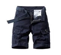 Bermuda de Travail Homme Pantacourt Cargo Tactique Mes Commandes Short Long avec Poche Shorts Ete Court Cargo Homme Baggy Course À Pied Marque Leger sans Filet Vetement L