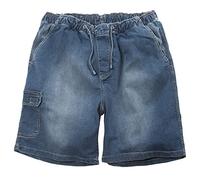 Bermuda en jean avec ceinture élastique stone wash , 2xl-10xl:4xl