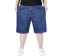 Bermuda en jean pour homme - Short baggy - Short de loisirs - Respirant - Coupe ample - Tailles disponibles - Short d'été avec poches - Grandes tailles - Short droit