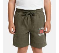 Bermuda Enfant Garçon Avec Logo Et Cordon Kaki 4A