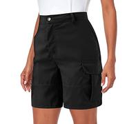 Bermuda Femme Cargo,Shorts Et Bermudas Femme Please Randonnée en Plein air d'été pour avec Pantalon Court à Poches (Black S)