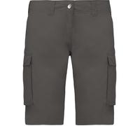 Bermuda Femme - Kariban - Multipoches - Gris Foncé - 100% Coton 36