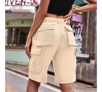 Bermuda Femme,Short En Jean Pour Femme Pantalon Cargo Solide Short En Jean Pantalon Court Taille Haute Bermuda Short D'Été En Jean Extensible Vintage Short En Jean Délavé Décontracté Avec Poches, Ka