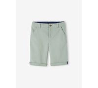 VERTBAUDET Bermuda garçon en Coton/Lin Vert Sauge 12A