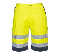 Bermuda haute visibilité HiVis Poly-coton Portwest Jaune / Marine L