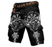 Bermuda Homme Cargo Cargo Été Court Lâche Grande Taille Taille Élastique Pantacourt Shorts Camouflage en Plein Casual Outdoor Tactique Sport Zippée Baggy Pantalon Pants