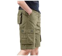 Bermuda Homme Pantalon Camouflage Short Baggy Vêtements Cargo Pantacourt Travail Grande Taille De Treillis Militaire Été avec Élastique À La Shorts Et Bermudas Tactique Long,Beige,6XL