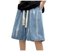 Bermuda Homme Short Homme Pantalon Court Short Leger Large Mariniere Sport De Travail Jeans Blanc Rose en Jean Léger Déchiré Pantacourt Noir 2XL avec Poche Chantier Foot Japonais Zippée Boardshort