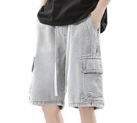 Bermuda Homme Short Homme Shorts Short Bermuda Noir Trail Vêtements De Sport pour Running Été Randonnée Baggy Jean Pantalon Beige Sportswear Cassé Mode Poche Zippée 5XL Hawaien Léger Travail Chantier