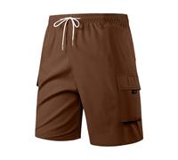 Bermuda pour homme Short cargo d'été pour homme avec 4 poches pour les loisirs, VTT, randonnée, sport, fitness, golf