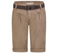 Bermuda Short en Lin avec Ceinture uni Chino Shorts