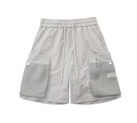 Bermuda Travail Homme - Short De Travail pour Pantalon D'Été Fin Ample Droit Sport Décontracté Séchage Rapide Cinq (Light Gray XXXL)