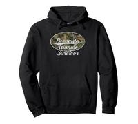 Bermuda Triangle Survivor Vintage Camouflage Design Sweat à Capuche