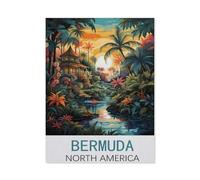 Bermudes, Amérique du Nord，Bricolage 1000 Pièces Jigsaw Puzzles Éducatif Intellectuel Jouet De Décompression Amusant Jeu De Famille pour Enfants（50x70cm）-H5