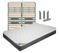 BERMUDES - Pack Matelas + AltoZone 140x190 + Pieds -