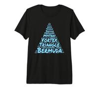 Bermudes Triangle Mystery Vortex Unexpplained Word Cloud T-Shirt Haut de Gamme