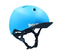 Bern Nino Casque de vélo pour enfants avec sécurité anti-chocs rotationnels DVRT, confort réglable, approuvé par les parents dans le monde entier, certifié EN1078, S/M, bleu mat