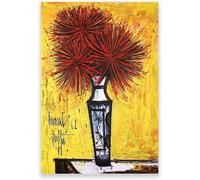 Bernard Buffet Affiches Bernard Buffet Estampes Abstrait《Dahlias》Art Mural Bernard Buffet Peinture sur Toile pour La Maison Décoration Murale Photos 50x70cm sans Cadre