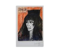 Bernard Buffet Style Rétro Poster en Tissu Imperméable (50) Impression d'Art sur Toile Peinture Murale en Toile Moderne Décor de Chambre à Coucher 50 x 75 cm