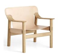 Bernard Chair Fauteuil Hay Chêne massif verni à l'eau / cuir naturel - HAY 257398
