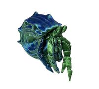 Bernard-l'ermite imprimé en 3D flexible,Bernard-l'ermite imprimé en 3D | Jouet d’animaux de crabe ermite imprimé en 3D Ornement créatif à collectionner, bric