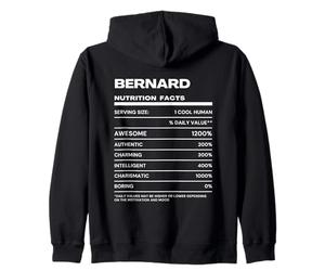 Bernard Valeur Nutritive Nom Drôle Sweat à Capuche