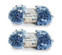 Bernat Alize Lot de 2 pelotes de laine pour couverture en polyester - 180 g - 7 Jumbo - Tricot/Crochet - Bleu jeans, 16,5 m