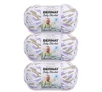 Bernat Baby Blanket Lot de 3 pelotes de fil à tricoter de 100 g, polyester, n° 6, super épais, 70 m, pour tricot/crochet (Little Lilac Dove)