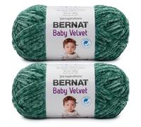 Bernat Baby Velvet BB Emerald Lot de 2 paquets de 300 g - 100% polyester - #4 peigné (moyen) - 450 m - Tricot/crochet