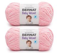 Bernat Baby Velvet BB Ever After Pink Lot de 2 paquets de 300 g - 100% polyester - #4 peigné (moyen) - 450 m - Tricot/crochet