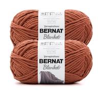 Bernat Blanket BB Lot de 2 paquets de fil à tricoter et crochet 100% polyester #6 Motif feuilles d'orange 300 g