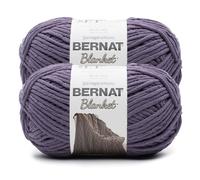 Bernat Blanket BB Lot de 2 paquets de fil Aubergine 300 g 100% polyester #6 Super Bulky 200 m Pour tricot et crochet